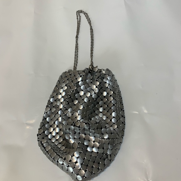 Silver metal chain mail link vintage purse - Picture 11 of 16